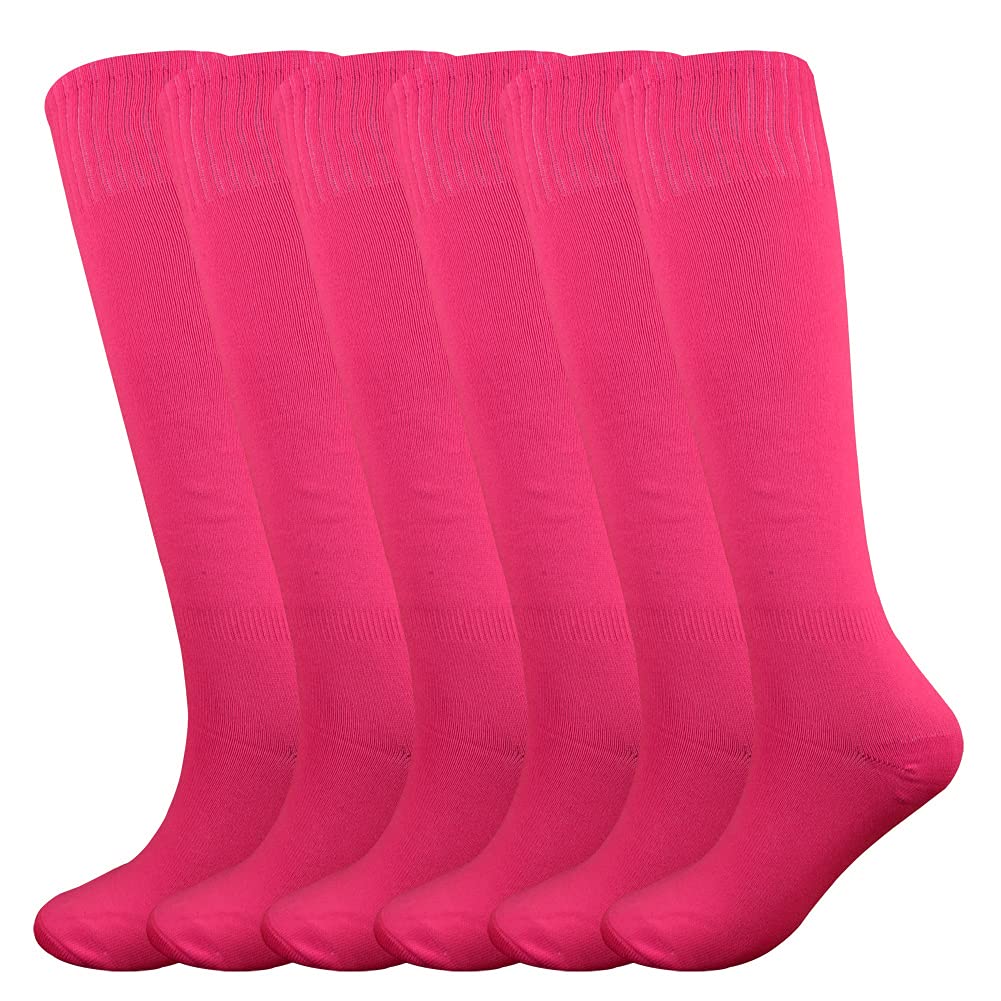 Fitliva Knee High Long Sports Socks Unisex Multicolor 3/6/12 Pairs