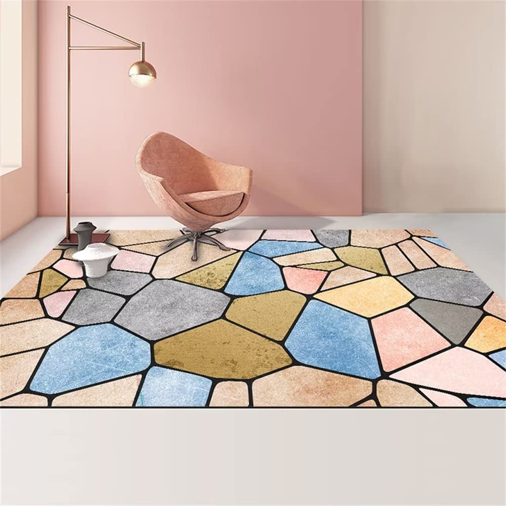 Teppich Quadratisch Luxus Wohn- und Schlafzimmer Wohnzimmers Teppichs Mehrfarbig carpeto Teppich Room deko Teppich Quadratisch kuschelige teppiche160x230CM