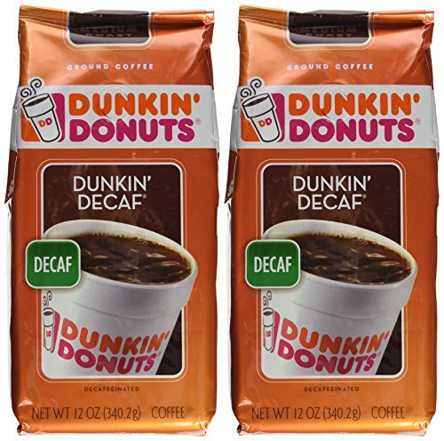 Dunkin Donuts Ground Coffee - Net Wt 12 OZ (Pack of 2) (Dunkin Decaf) by Dunkin' Donuts