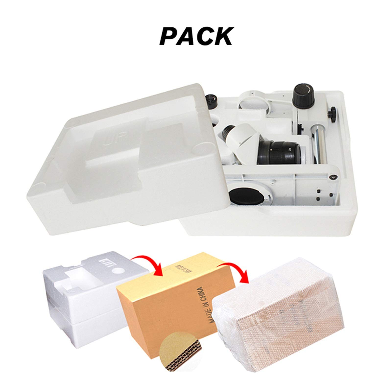 Microscopio, Microscopio, fotocamera integrata Eccello elettronico USB Zoom 3,5 90x Binoculare HD Stereo Microscopio Stereo Up/Down LED Light(7X 45X)