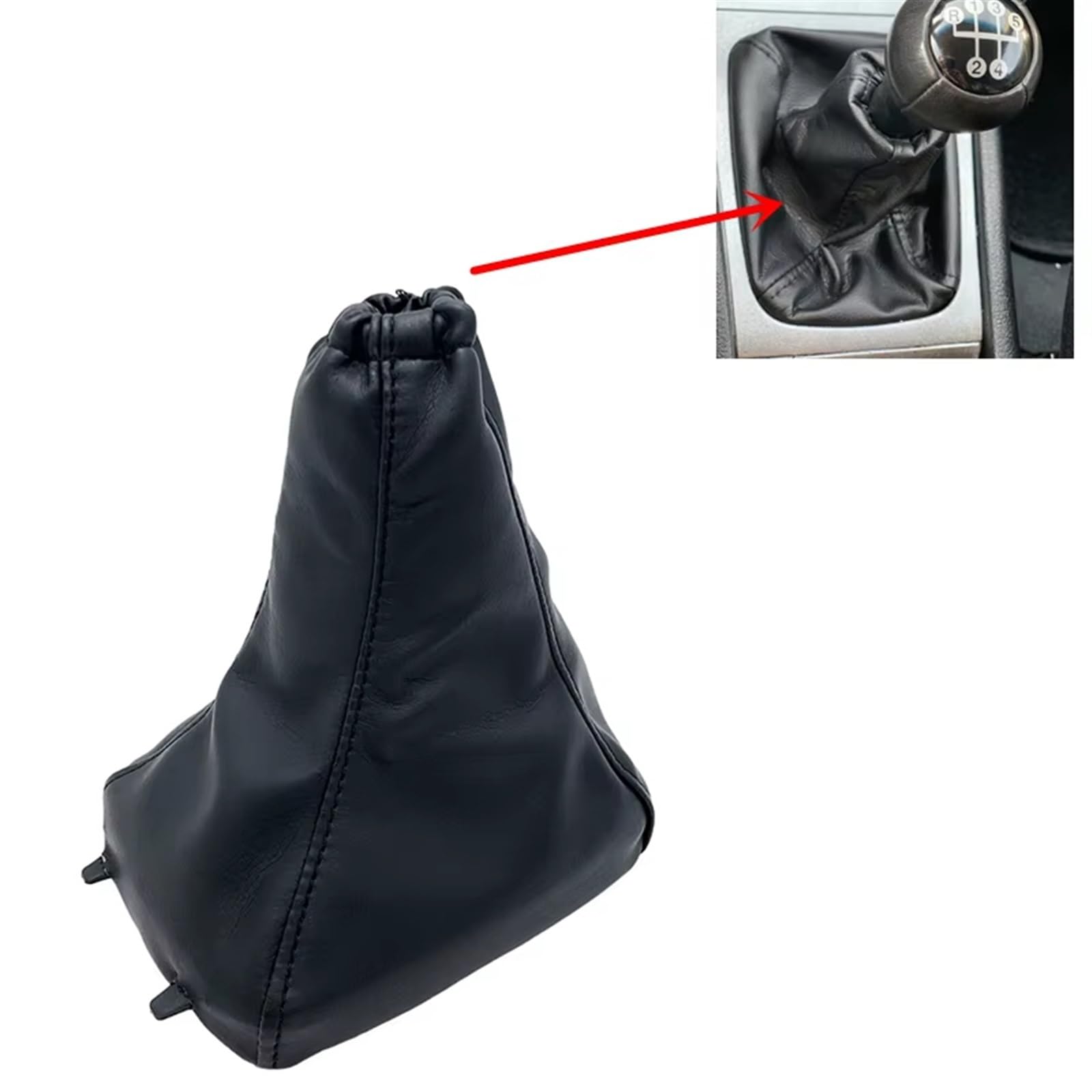 Pomelli Leva Cambio Per Opel Per Astra II G Per Zafira A 1998-2010 Leva Pomello Cambio Shifter Pallamano Collare Di Avvio In Pelle Copertura Antipolvere Freno A Mano(Gear Shift Case)