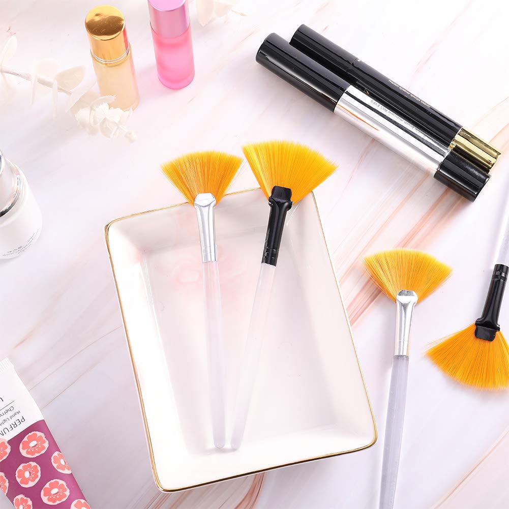 CEREALY 12 Pack Fan Soft Brushes Facial Brushes Makeup Beauty Fan Brush Acid Applicator for Glycolic Peel Masques : Beauty & Personal Care