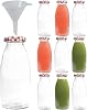 mikken 10 glass bottles 250 ml bottle with screw cap including funnel