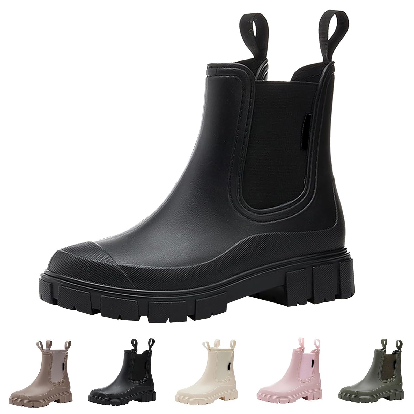Generisch Stivali da equitazione da donna foderati, stivaletti da equitazione, per festival, stivali da equitazione, stivali Chelsea Boots, stivali da equitazione, stivali da equitazione, impermeabili