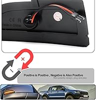 Vista 4 de 2 luces LED de marcador de espejo lateral dinámico secuencial ámbar para Ford Ranger Lariat 2019 2020 2021 2022 2023 intermitente lateral