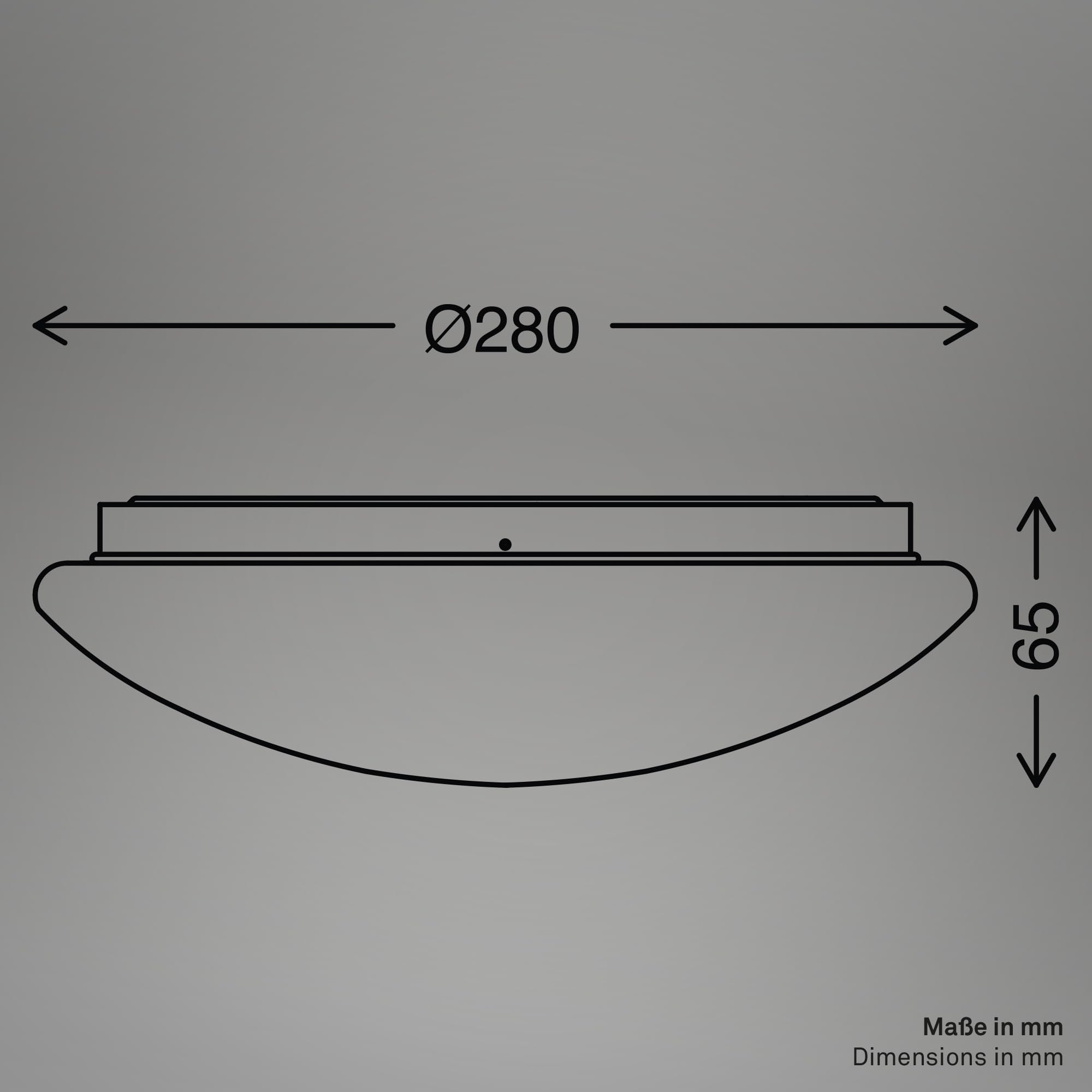 Briloner Leuchten LED Badezimmerleuchte, Badezimmerlampe, Deckenleuchte, IP44, angenehmes warm weißes Licht, Ø 30 cm, Farbe: weiß, 3255-016, 30 x 30 x 10.5 cm