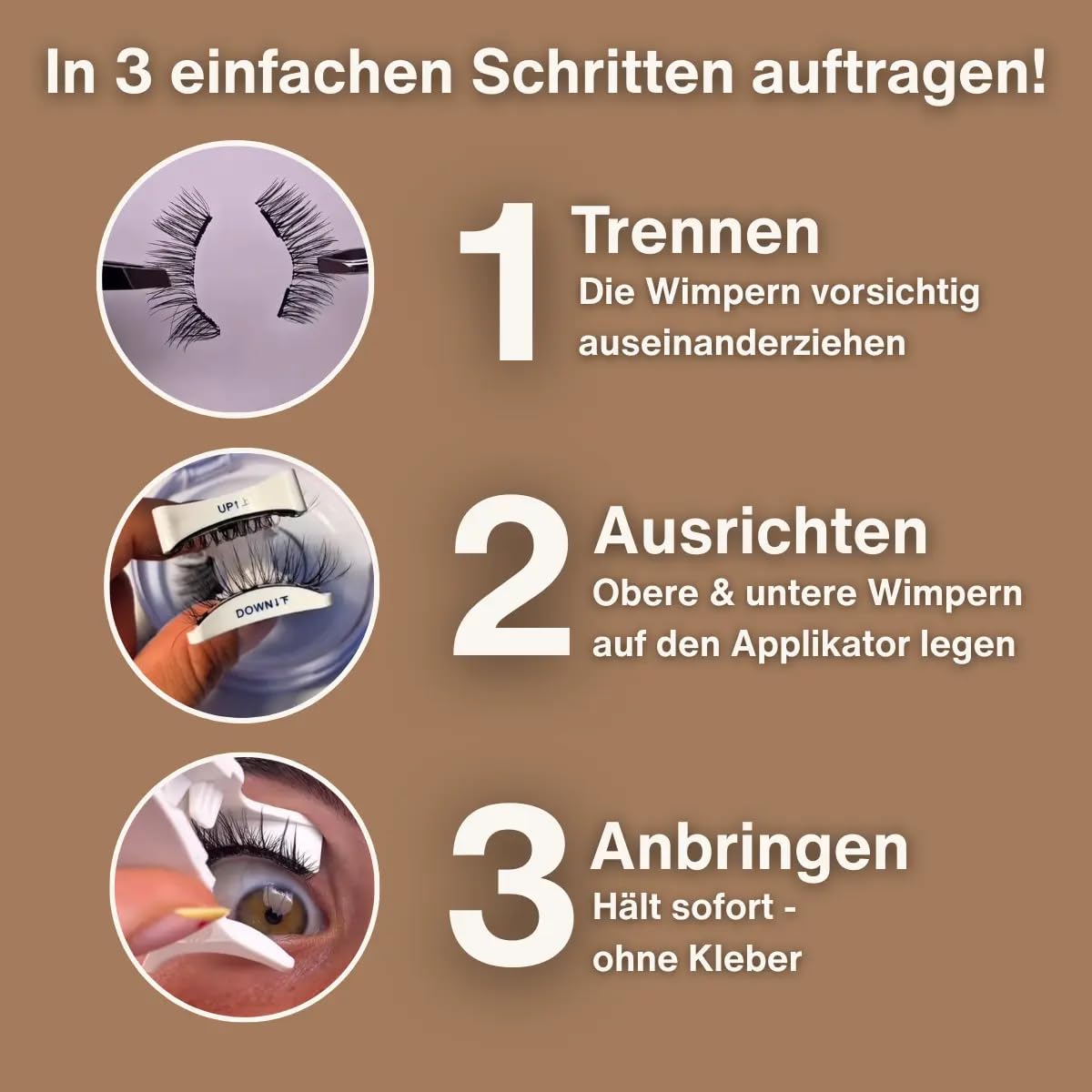 Magnetische Wimpern mit Natürlichem Look - Wiederverwendbare und Tragbare Magnet Wimpern
