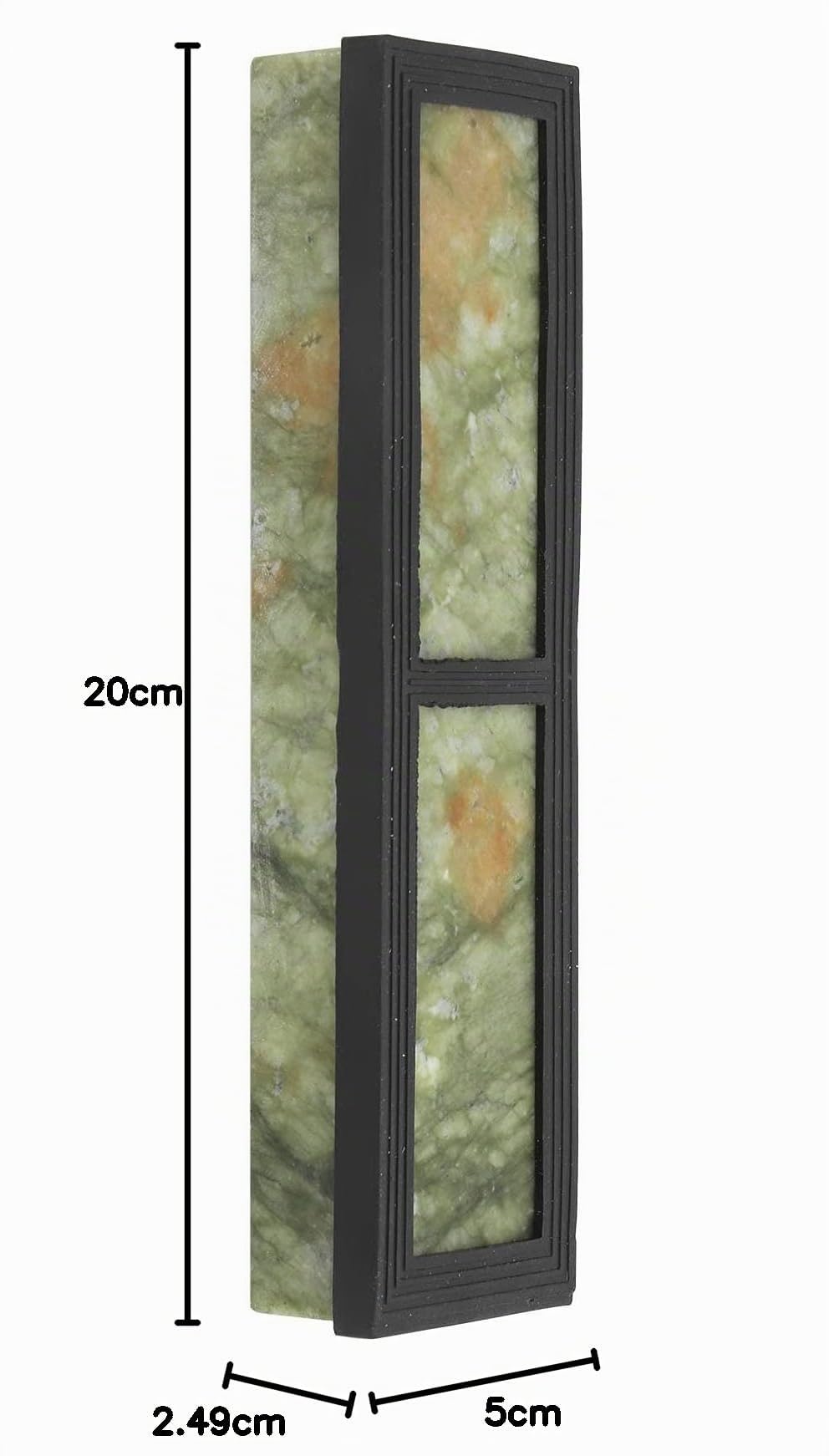 Fdit Pierre à Aiguiser, 10000 Aiguiseur de Couteaux en Béryl Naturel avec Base en Silicone, Vert, pour Couteau ou Ciseaux Affûtage Fin et Polissage