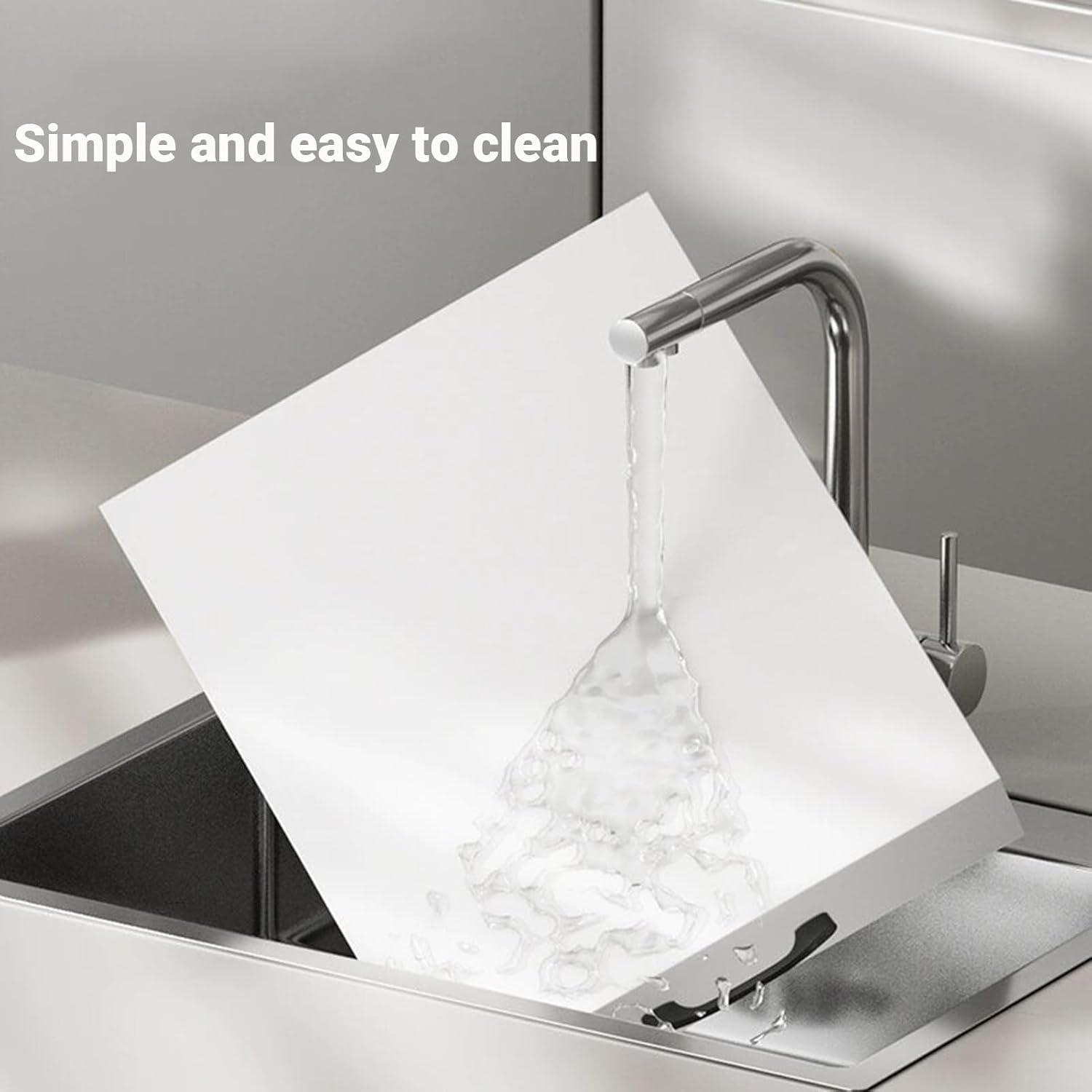 Noodle Board Stove Cover with Handles, Gas Stove Cover Board Carbon Steel Stove Top Covers for Gas and Electric Stove Range Expanding Kitchen Space (White, 15.7"Lx19.7"Wx2.7"H)
