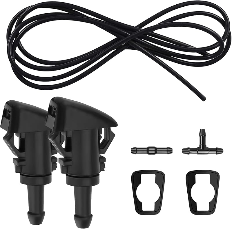 Kit de bicos do lavador do para-brisa Middrivr com mangueira – OE 4805742AB, 5113049AA
