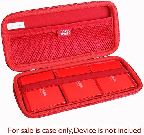 Miniatura 2 de Hermitshell Funda de viaje rígida para Samsung T5 SSD portátil 250GB 500GB 1TB 2TB USB 3.1 unidad externa de estado sólido (funda para 3 discos