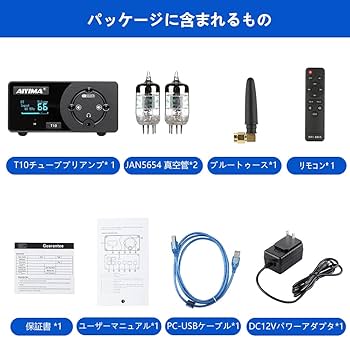 ANYIMA T10 真空管アンプ Amazon.co.jp: AIYIMA TUBE-T10 Bluetooth 5.0 Jan5654 TUbe