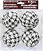 Alabama Houndstooth Ornaments for Christmas Tree (4 Pack) University of Alabama Fans Ornament, Made of Durable Material, Houndstooth Collection Christmas Ornaments (Black and White) by Havercamp