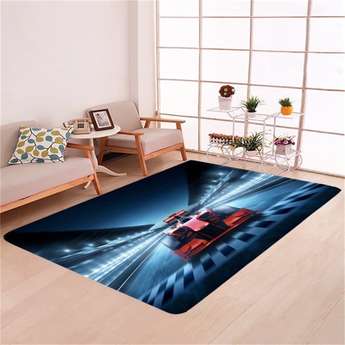 Tapis 3D Gamer - Motif Graffiti Console - 100x150 Cm - Flanelle Antidérapante - Pour Chambre Ado/salon