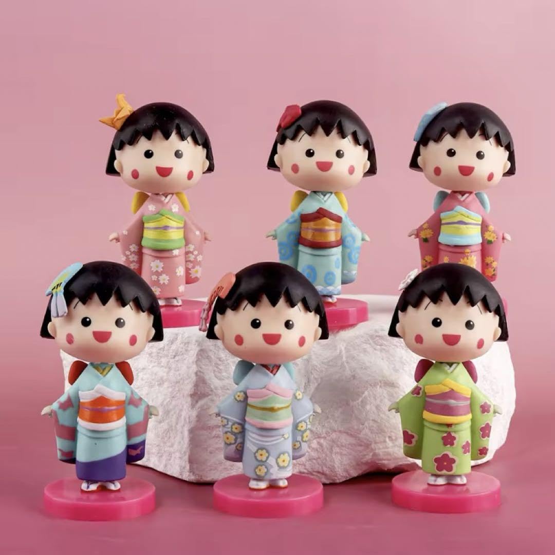 Amazon | ちびまる子ちゃん 着物フィギュア 全6種セット K