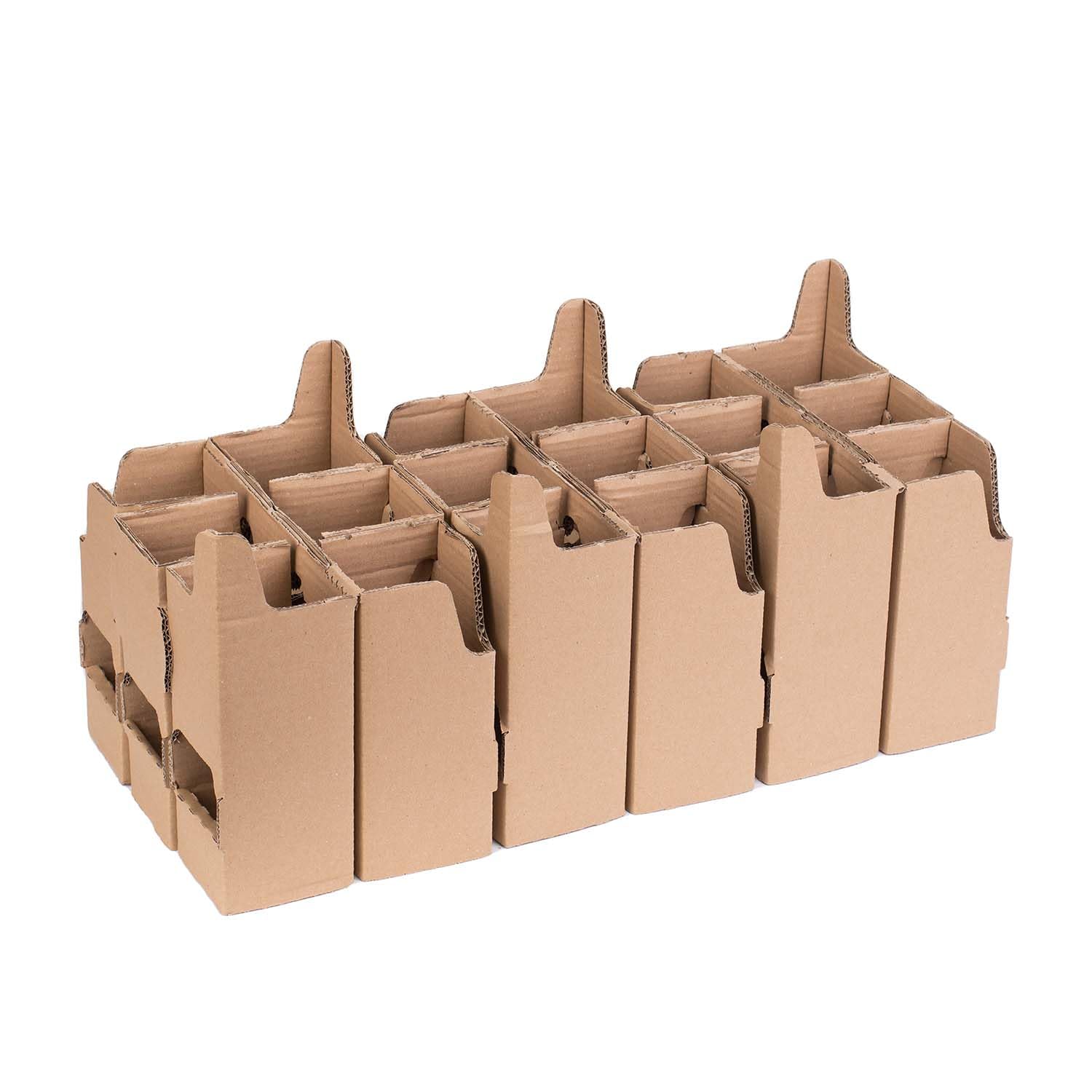 smiley pack Flaschenversandkarton Bier 0,5 Liter für 18 Flaschen inklusive Einlage PTZ zertifiziert für Versand mit DHL DPD Bierflaschen Bierversandkarton Bierkarton Bierverpackung (10)