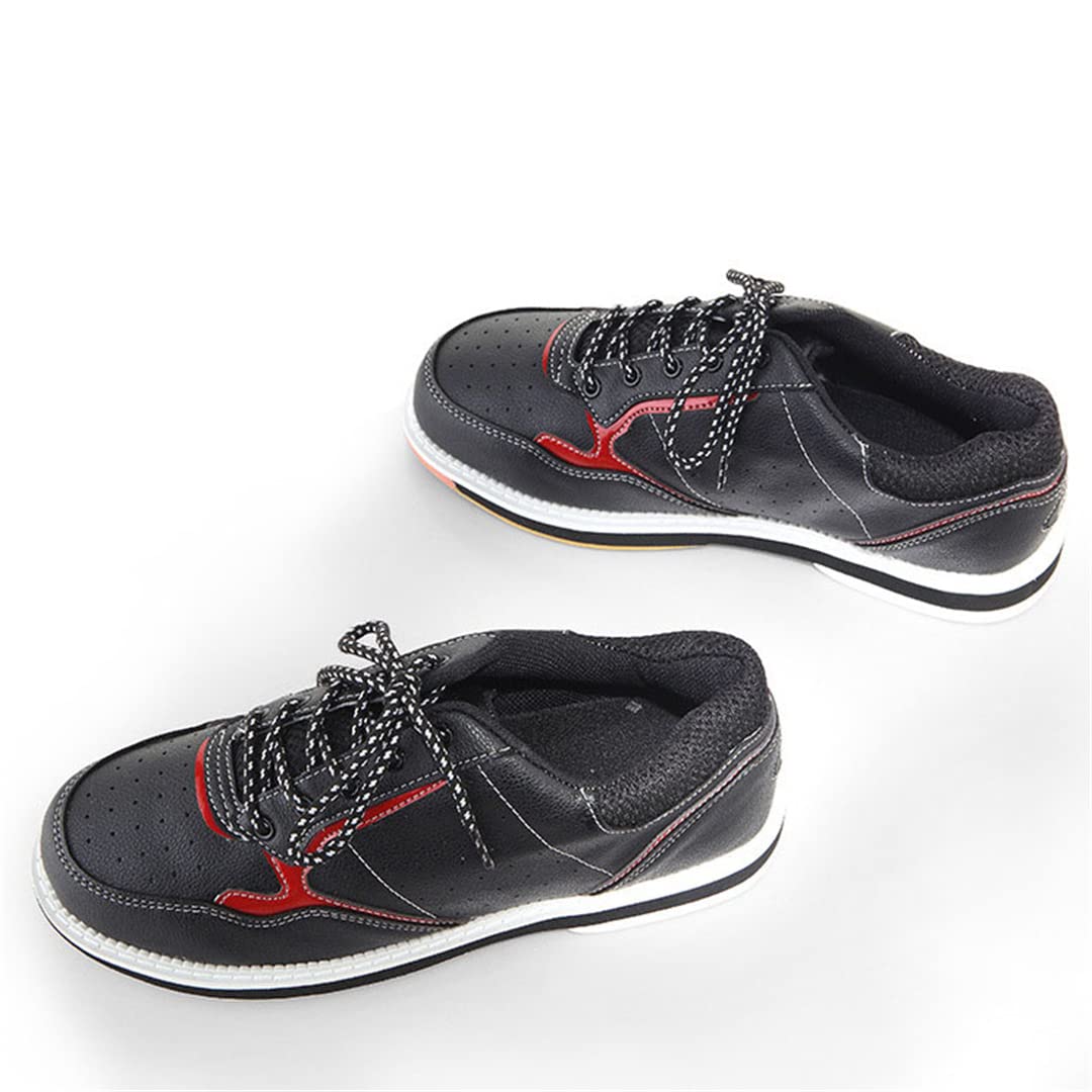 Herren Damen Bowlingschuhe, Freizeit Bowling Trainer Lace Up Bowls Schuhe Atmungsaktive Bowling Turnschuhe