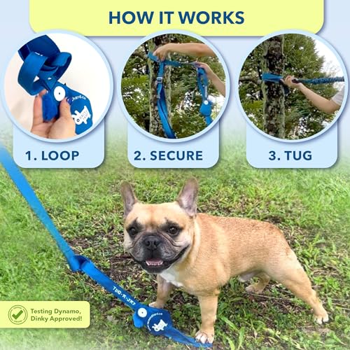 Race&Herd Tug-A-Jay Tree Tugger - Tether Tug Outdoor Dog Toy, Dog Tether Bungee Tug Toy, Tug of War Dog Toys, Dog Backyard Play Equipment Rope, Yard Dogs Playground Equipment, Puppy Outdoor Play - Image 6