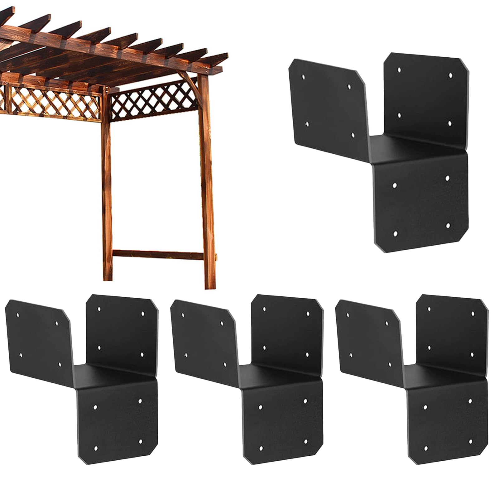 Staffe per tetto pergola in acciaio, 4 pezzi, resistenti