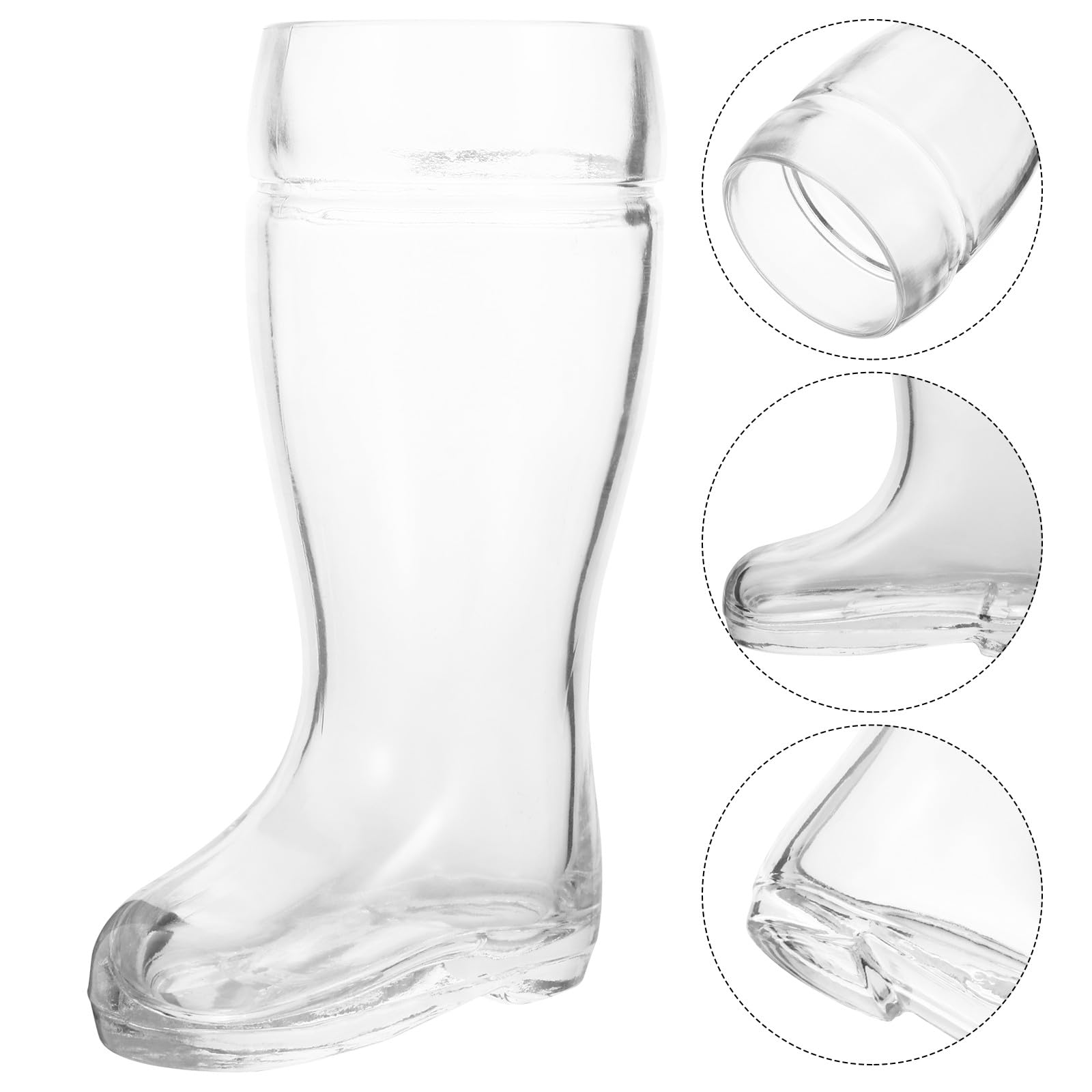 Cabilock Copa de Vino de Cristal Forma de Bota 580 Ml Vidrio Transparente Resistente al Calor Vaso Creativo para Bar Discoteca y Decoración del Hogar
