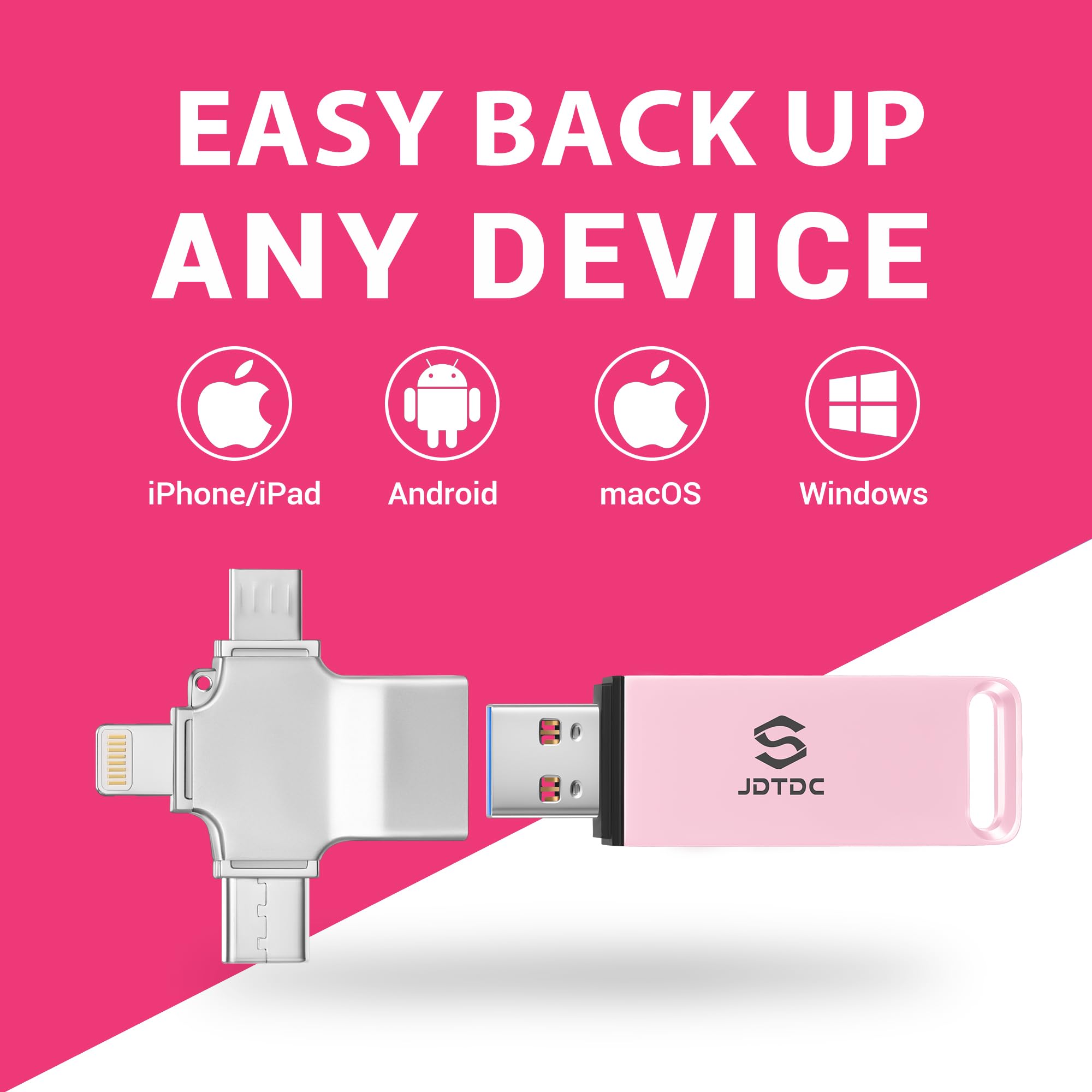 128GB Auto Photo-Stick-USB-Flash-Drive for All Devices Secure-Picture-Saver-Flash-Drive Picture-Stick-for-Photos Universal Photo & Video Backup Device 4-IN-1-Photo-Saver-Stick PC-Photo-Finder-Stick