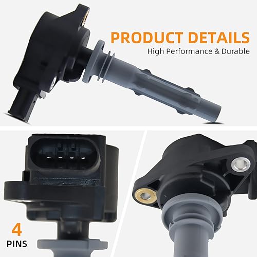 Miniatura 2 de Paquete de 6 bobinas de encendido compatibles con C230 C250 C280 C300 C350 E300 E280 E300 S400 SLK300 2.5L 3.0L 3.5L V6 Reemplazos # UF535 UF585 C16