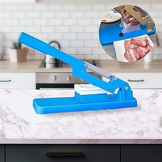 Ufilter Table Slicer Hand Manual, Manual Frozen Meat Slicer, Multifunctional Vegetable Food Slicer, Food Slicer for Potatoes, Fruit, Mutton Roll Meat, Blue