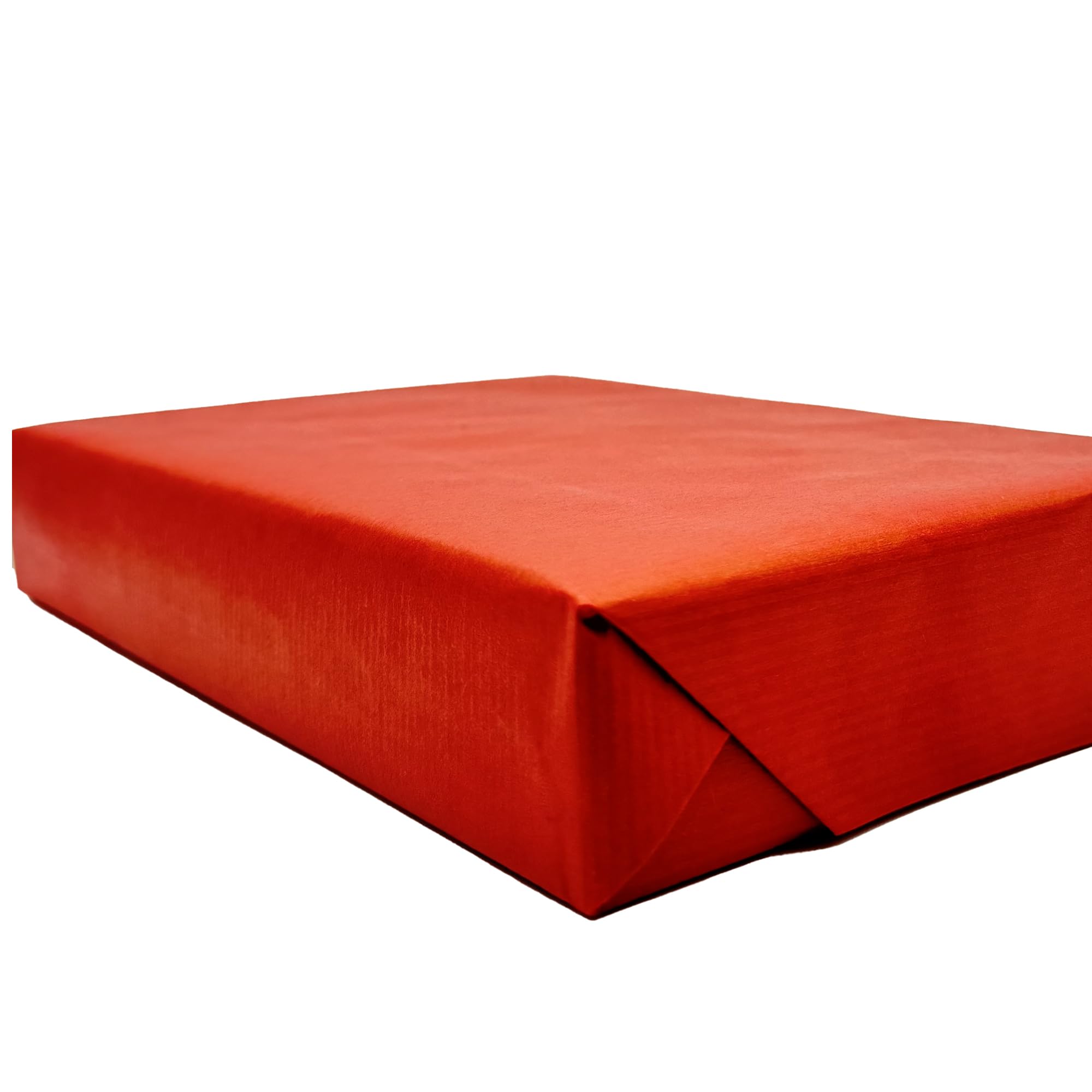 PAKOT Papel de Regalo Kraft Verjurado Rojo en Bobina Rollo 70 cm x 100 m para Envolver Regalos, Manualidades y Embalaje Comercial