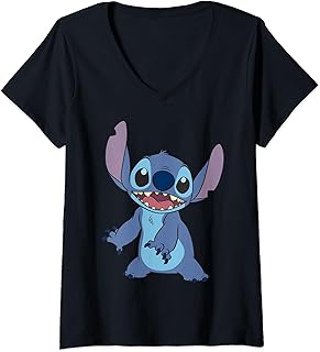 Lilo & Stitch Simple Stitch Stance Camiseta Cuello V