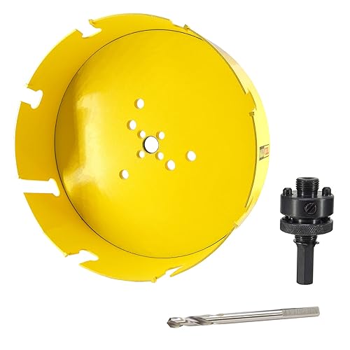 MaxTool 8-1/16" TCT Hole Saw 8.071 in Carburo Punta Holesaw Arbored Pilot Bits Cortar ladrillo asfalto hormigón yeso piedra caliza baldosas madera