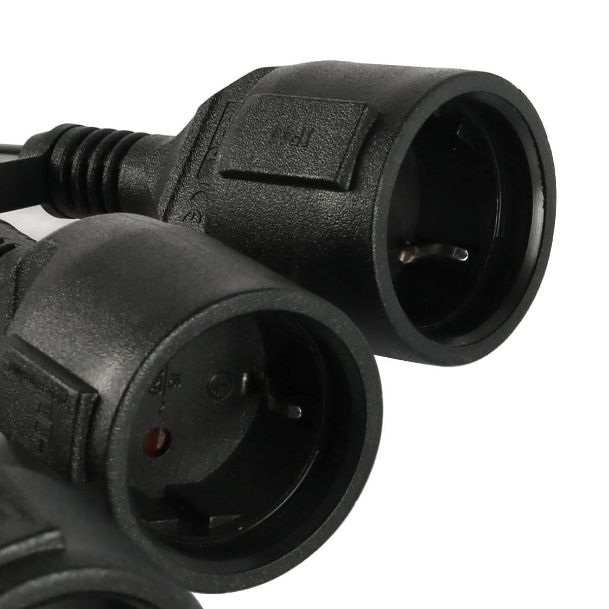 Adapter CEE o dużym natężeniu prądu 16 A do 3 x 230 V, złącze gumowe, adapter kabla zasilającego do kempingu, złącze uziemiające do przyczepy kempingowej