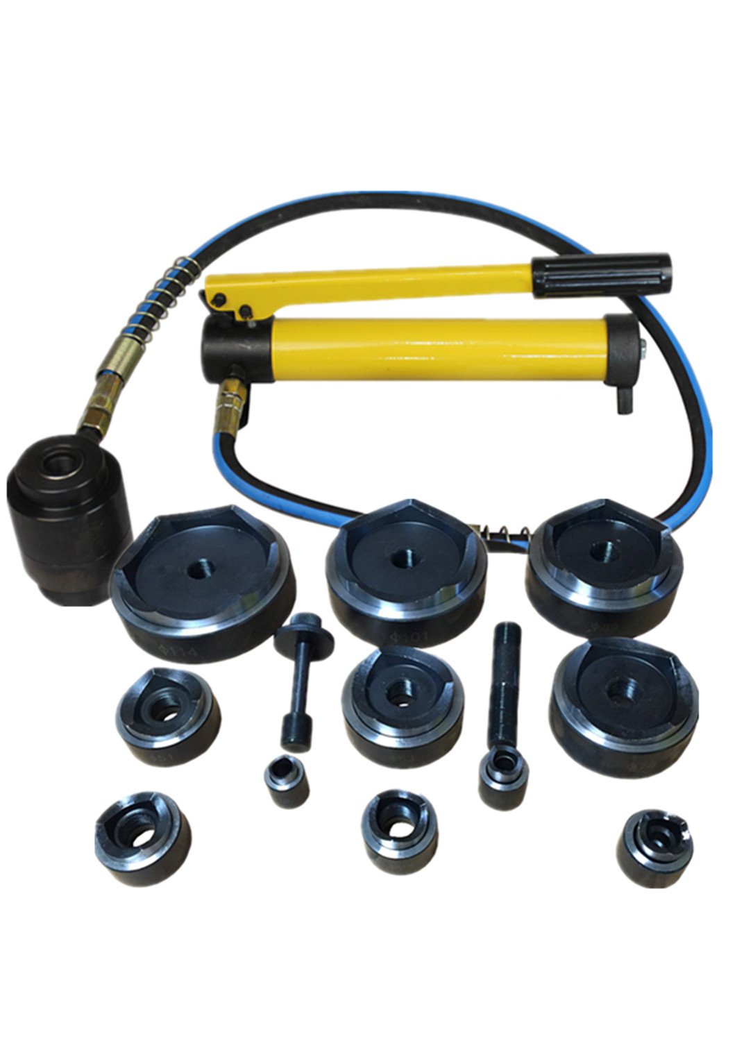15ton Hydraulic Knockout Punch Kit Hand Pump 11 Dies Tool Hydraulic