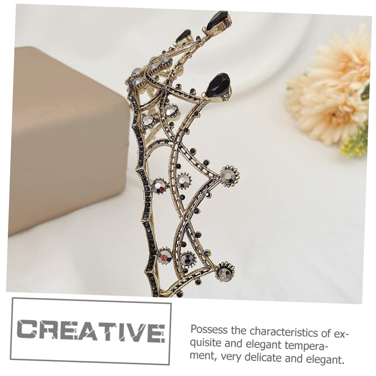 Beavorty 3 Piezas Gótica Tiaras De Cumpleaños Tiara Nupcial De Diamantes De Cristal De Boda De Quinceañera De Princesa Accesorio Para El Cabello