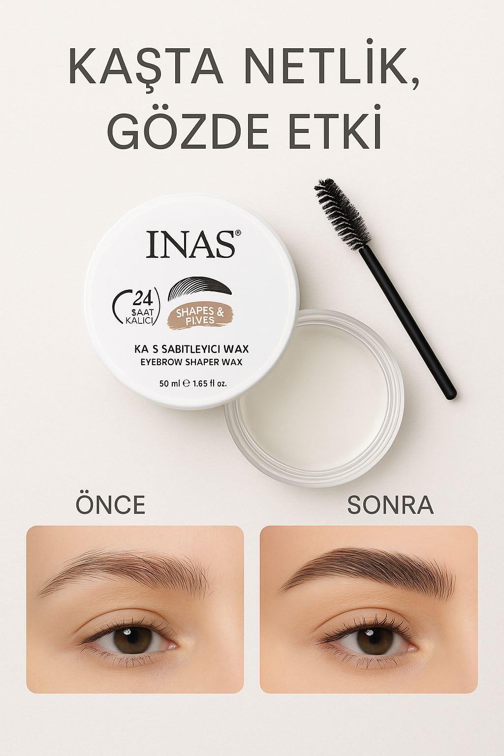 Linas Kaş Şekillendirici Wax, Doğal Sabitleme, 50 ML, Çok Renkli