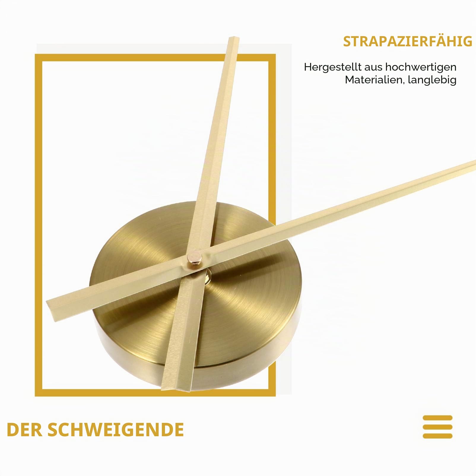 Yardwe Professionelles Quartz Uhrwerk Mit Großen Uhrzeigern DIY Wanduhr Bastelset Für Wohnzimmer Dekoration Und Uhrersatzteile 12.40X9.25X1.18In