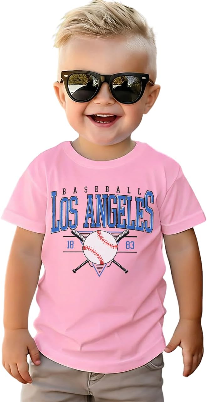 CM C&M WODRO Baseball Shirt for Toddler Baby Boy Girl Baseball Fans T-Shirt Sport Kids Game Day Short Sleeve Summer Tee Tops