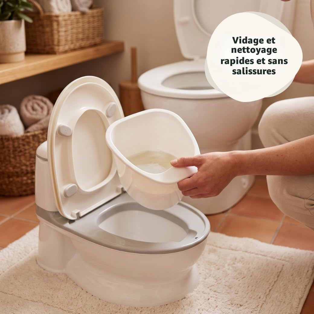 Pote Plus - Mon premier pot de toilette (gris) - Gagnant du prix Mère et bébé 2023 - Or pour le meilleur produit d'apprentissage de la propreté