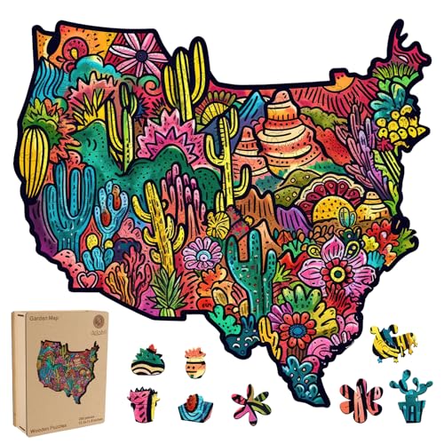 50% Off Delobil USA Map Wooden Jigsaw Puzzle - 200 Pieces