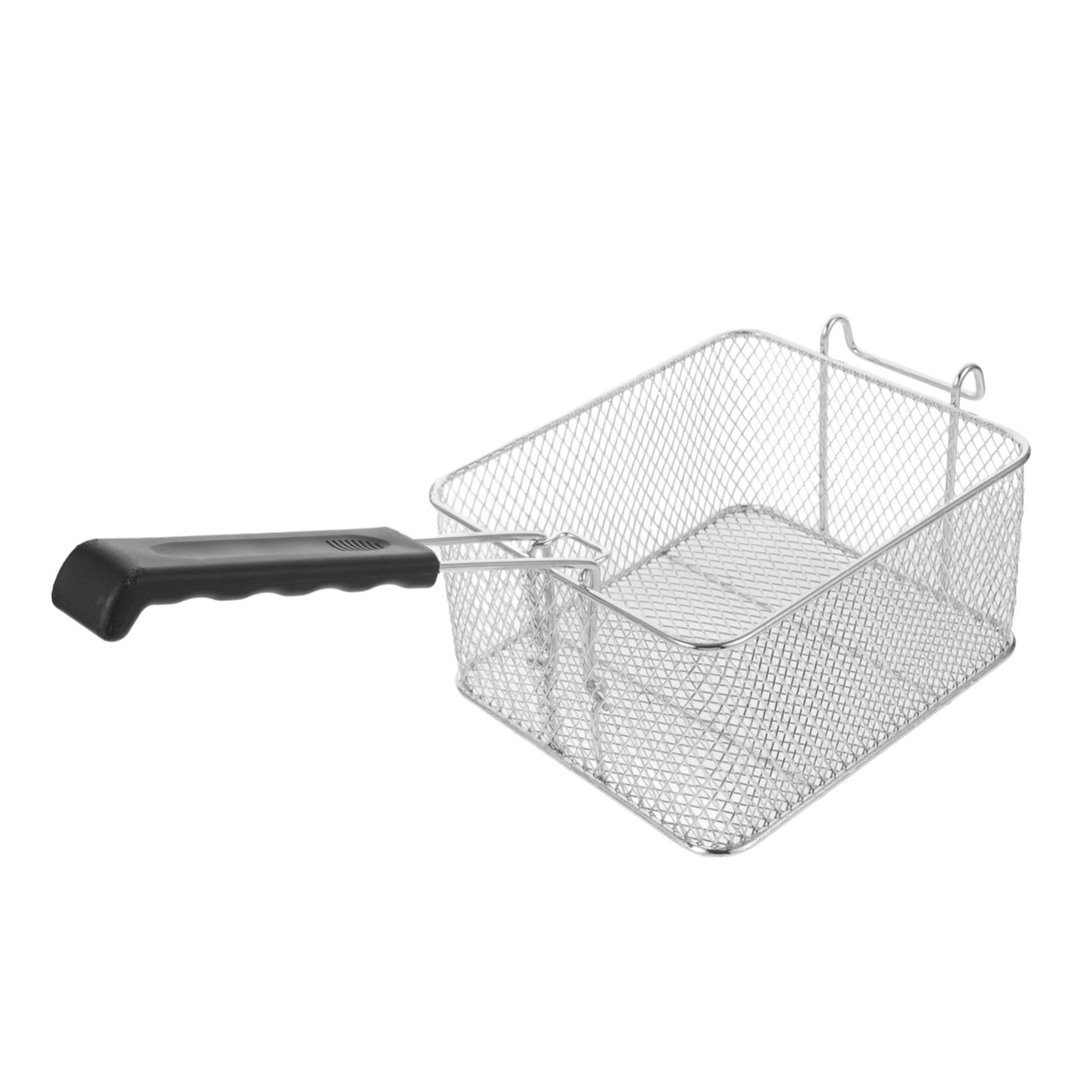 BESTYASH Cestello per Friggere Quadrato in Acciaio Inossidabile Cestello per Friggere Pollo Alimenti Vari come Patatine Fritte e Anelli di Cipolla