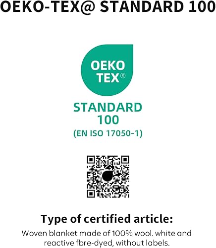 Miniatura 2 de Manta de lana 100% de 62 x 86 pulgadas, cálida, gruesa, lavable, manta de lana militar, ideal para camping, al aire libre, eventos deportivos, kits
