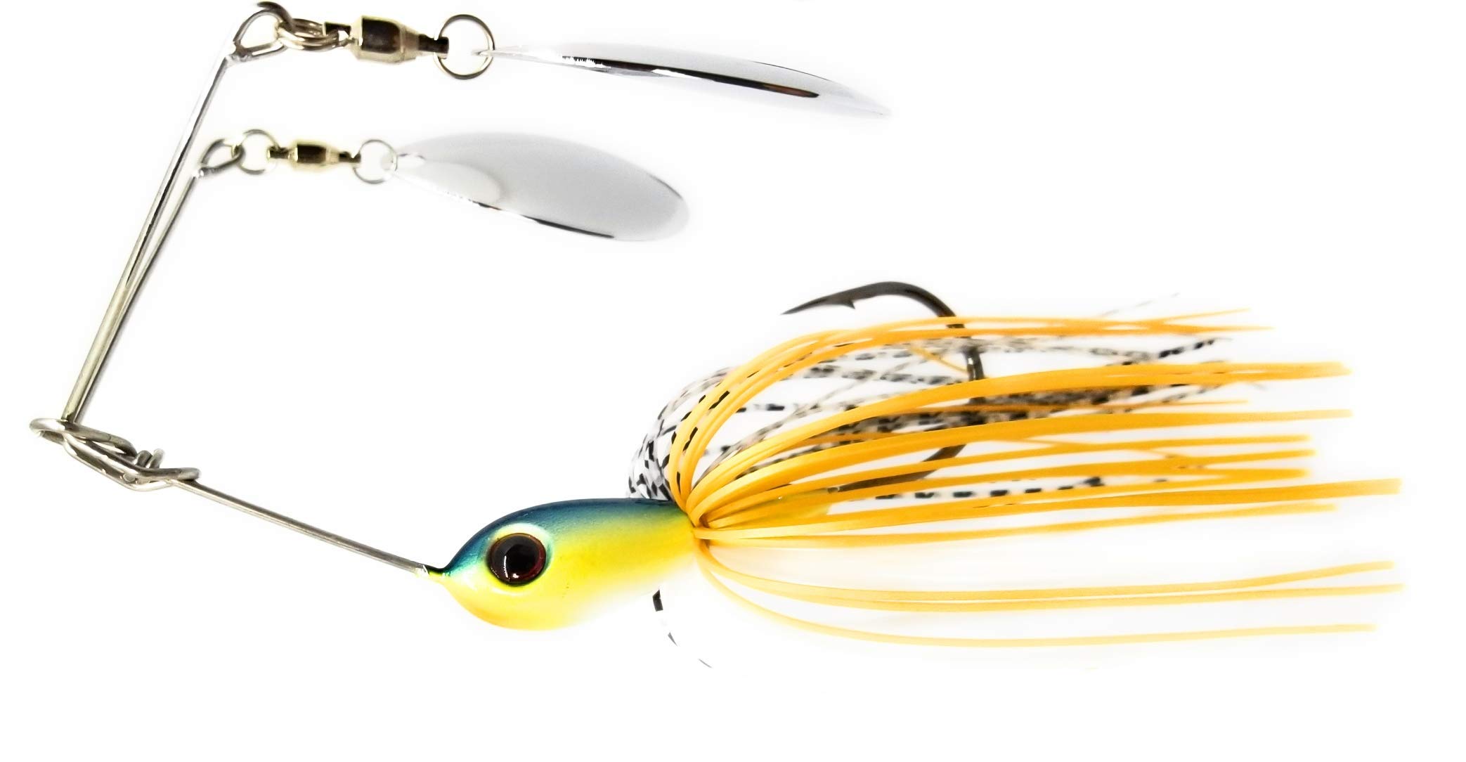 HooDoo Fishing Lures 1/2 oz Blue/Gold Twin Spin Spinnerbait