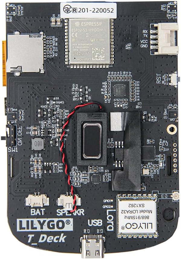 LILYGO T-Deck ESP32-S3 LoRa BLE WiFi TTGO Module LoRaWAN Long Range Development Board (Black LILYGO Firmware)