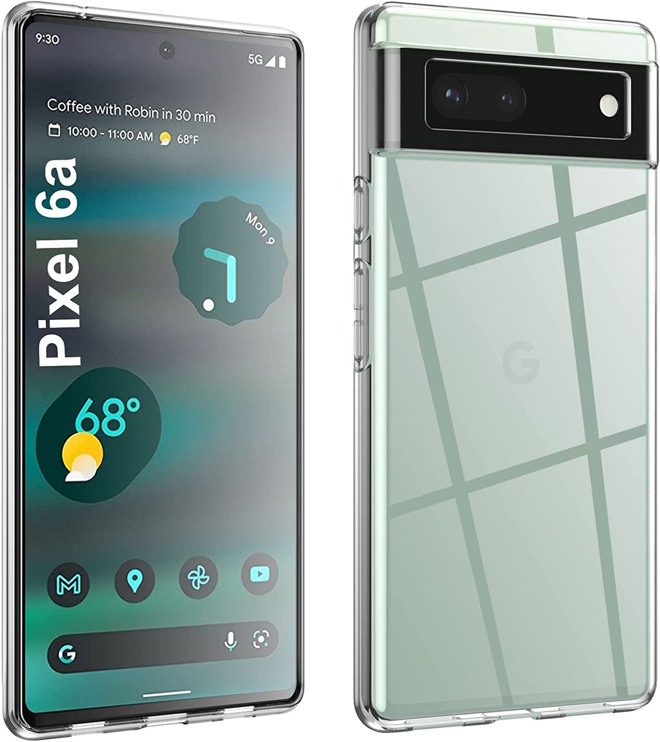 Phone Case Cover for Google Pixel 6A 5G,Clear Protective Back Cover for Pixel 6A 6.1inch 2022(pixel 6A) (clear)