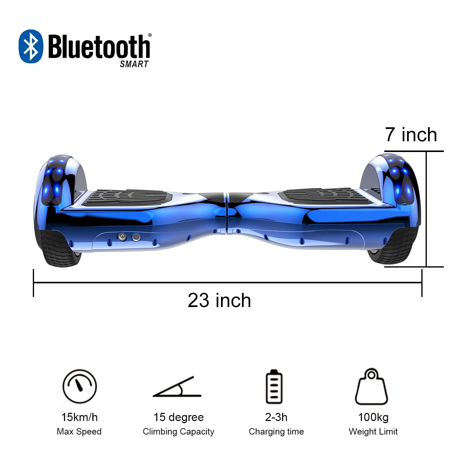 GeekMe Hoverboards,Hoverboards für Kinder,Hoverboards mit Bluetooth-Lautsprecher,Schöne LED-Leuchten,Geschenk für Kinder, Z1+