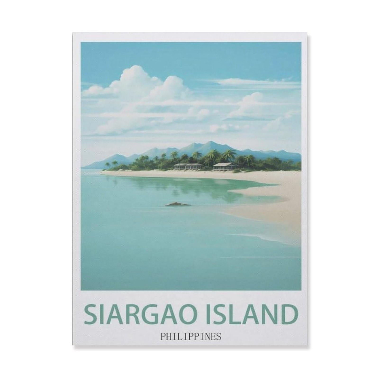 Farmhouse Bathroom Decor Wall Art Funny Bathroom Wall Decor Signs，Siargao Island Philippines，Tin Sign Home Decor(15x30cm）6x12 inch-EI48