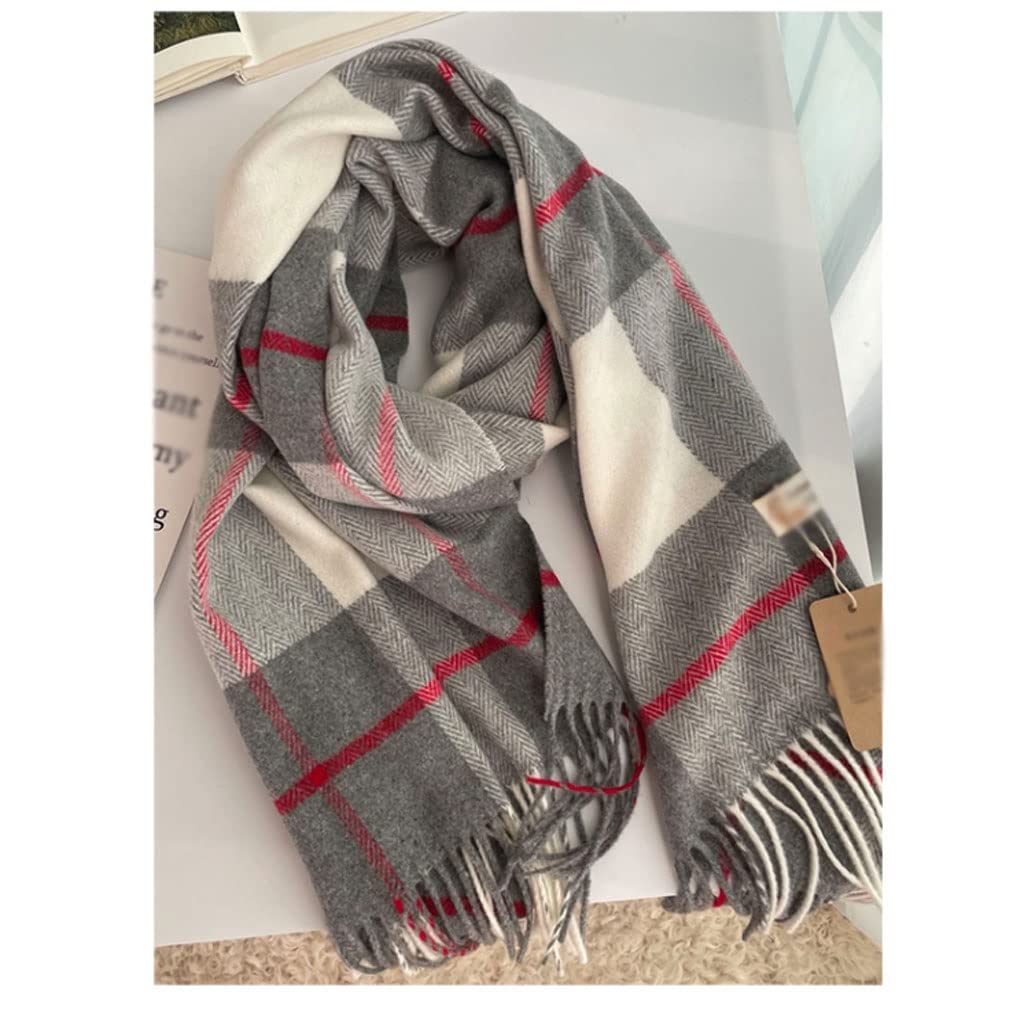 Sciarpa Sciarpa in misto in lana Sciarpa di lusso a striscia di lusso striscia inverno inverno caldo donne sciarpe lungo femmina sciarpe maschile scialle nappa scialle e avvolgi Scialle
