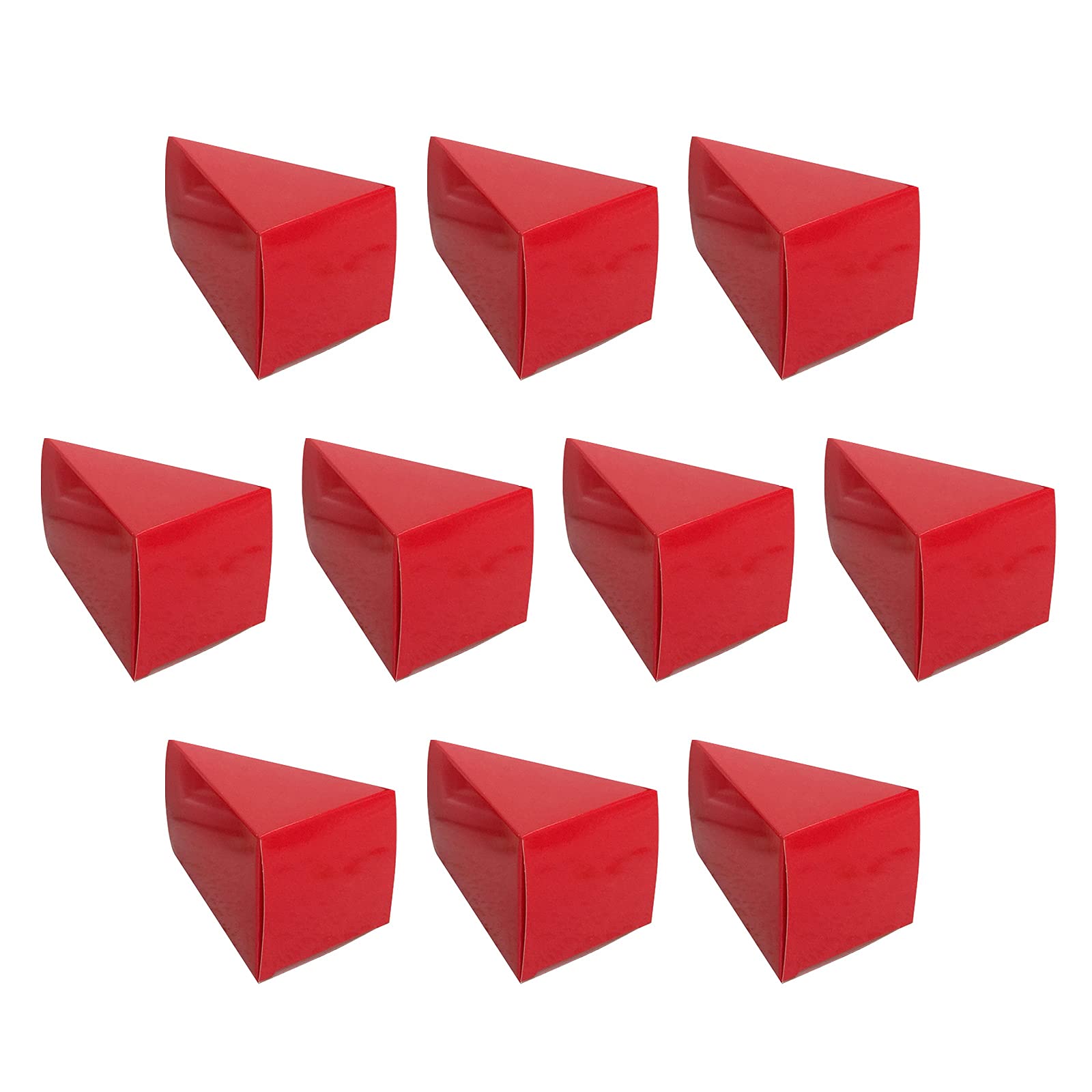 Betos Red Triangle Cake Boxes, 50pcs Festive Elegant Gift Boxes for Cakes, Pastries, Cookies & Sweets