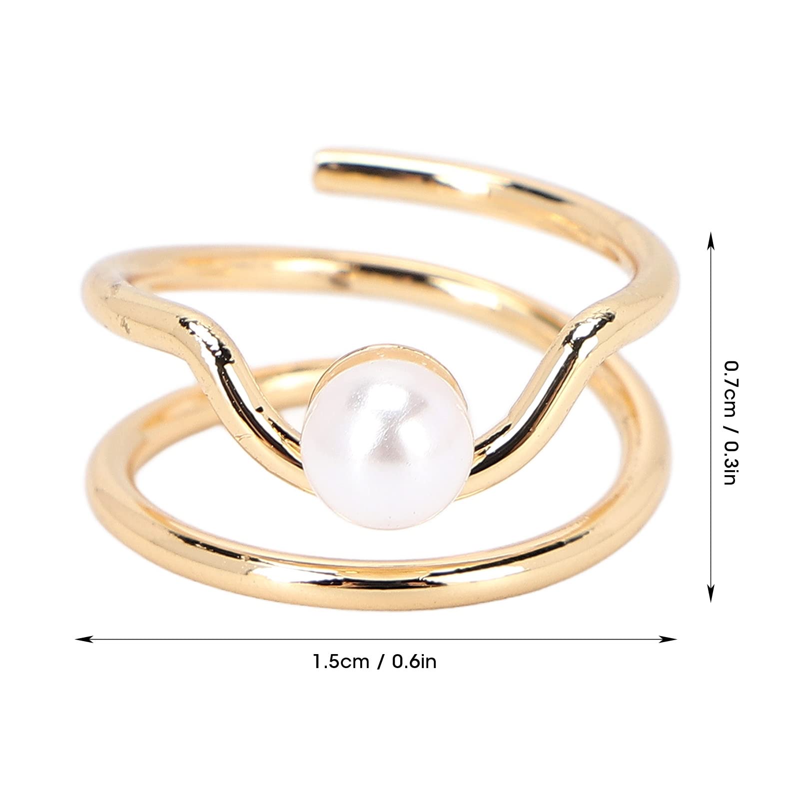 Pearl Finger Nail Knuckle Pierścionki Stylowa i Prosta Miedziana Biżuteria na Czubek Palca Paznokieć Ochronna Osłona Akcesoria do Paznokci dla Kobiet Dziewczyn(3052g)