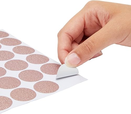 Miniatura 3 de Stockroom Plus Paquete de 360 puntos redondos con purpurina de 1 pulgada, calcomanías brillantes para bodas, cumpleaños e invitaciones de