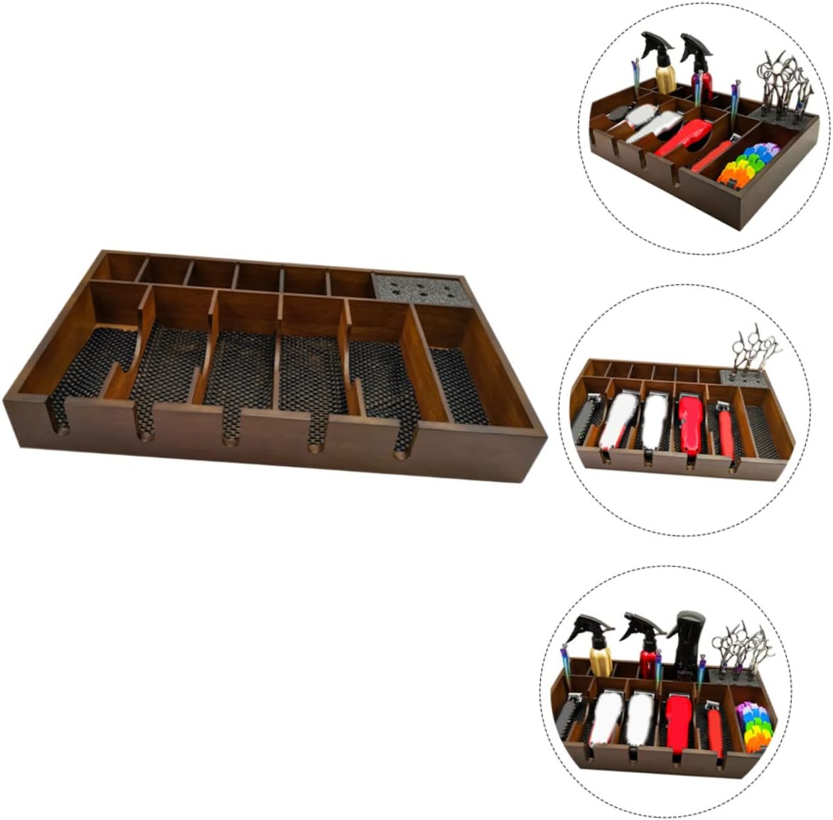 1pc Barber Clipper Organizer Hair Cutter Storage Box for Professional Salons and Stylish Design Keeps Your Workspace Clean and Tidy